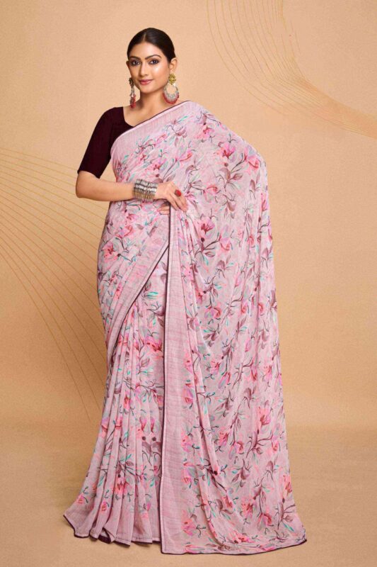 Siroski Work Saree