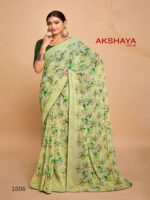 Light Green Weightless Printed saree