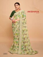 Light Yellow Weightless Printed saree
