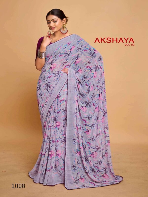 Lilac Weightless Printed saree
