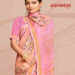 Thumbnail Dull Moss Printed saree