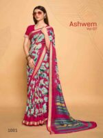 Rani Dull Moss Printed saree