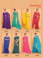 Catalogue Georgette Bandhej saree