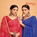 Thumbnail Georgette Bandhej saree
