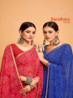 Thumbnail Georgette Bandhej saree