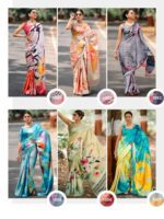Catalogue Satin Fancy Printed saree