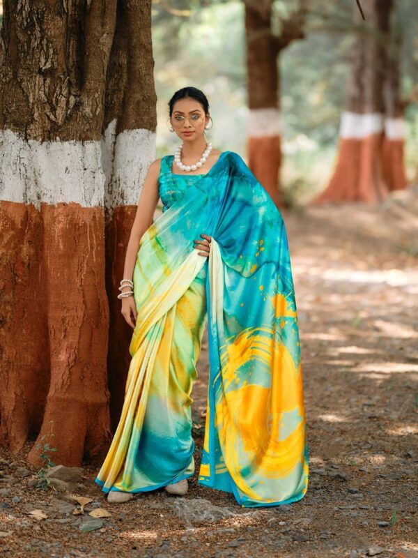 Fancy Pastel 07 Satin Fancy Printed saree