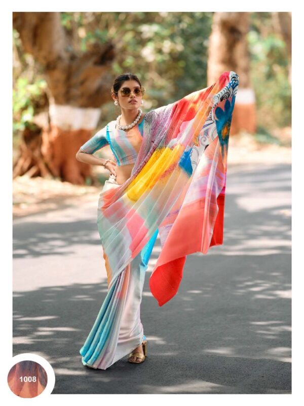 Fancy Pastel 08 Satin Fancy Printed saree