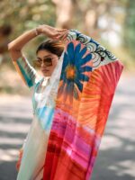 Fancy Pastel 08 Satin Fancy Printed saree