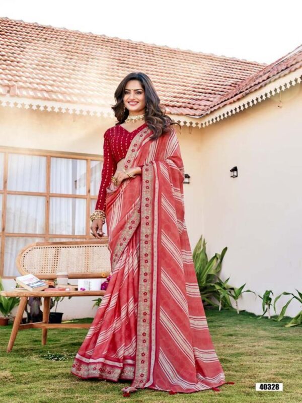 Gajjari Soft Reshmi Cotton Leheriya saree