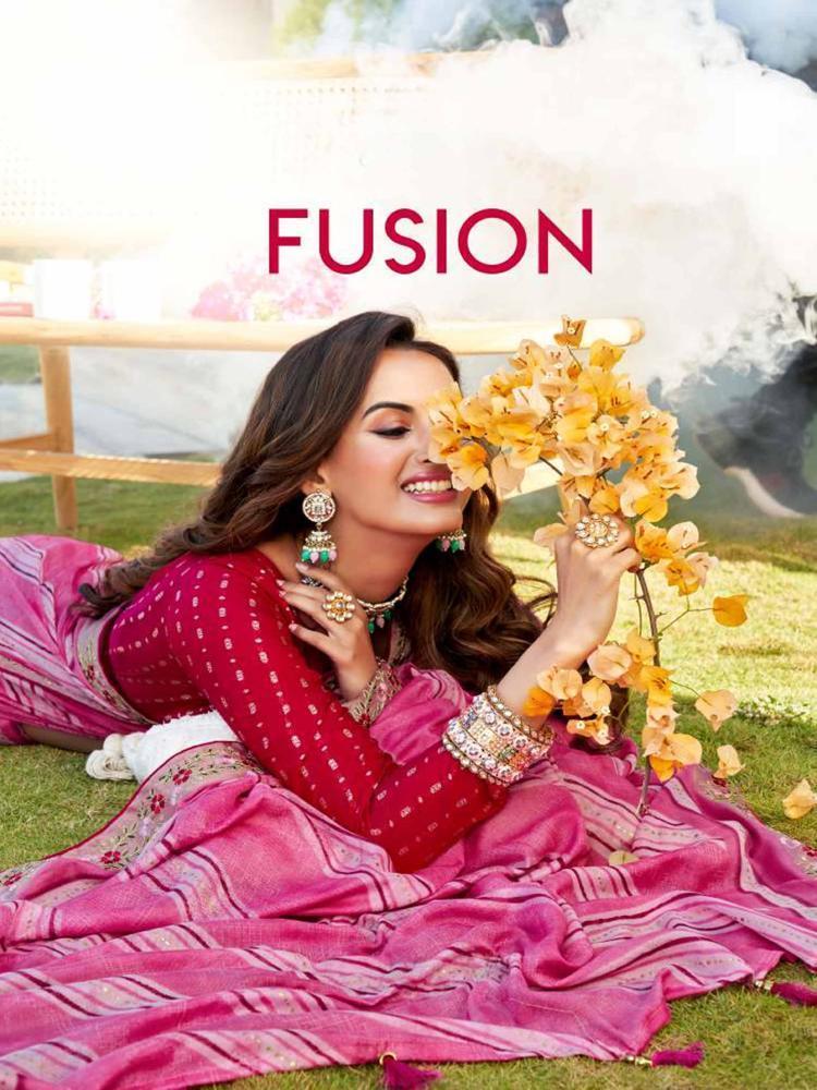 Hot Pink Soft Reshmi Cotton Leheriya saree