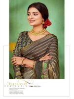 Warm Gray Soft Silk Leheriya saree