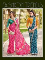 Catalogue 1 Moss Georgette Leheriya saree