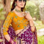Thumbnail Moss Georgette Leheriya saree