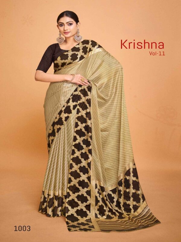 Jasmine Chiffon Brasso Printed saree