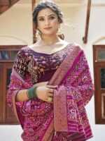 Rani Soft Silk Jequard Patola saree