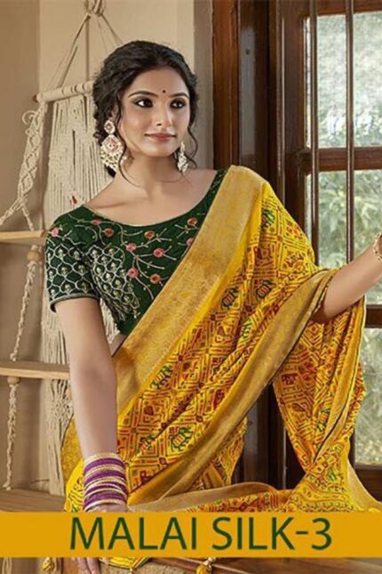 Thumbnail Soft Silk Jequard Patola saree