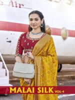 Thumbnail Soft Silk Jequard Bandhini saree