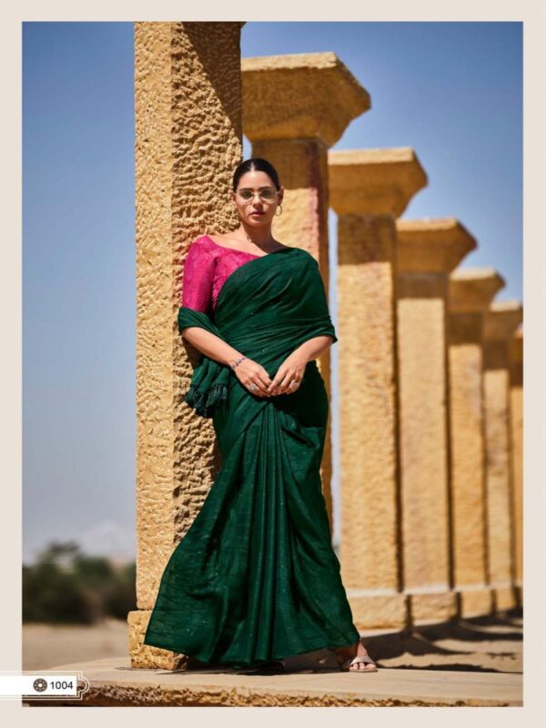 Ever Green Soft Silk Plain saree
