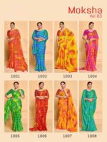 Catalogue Viscose Pattern Checks Bandhej saree