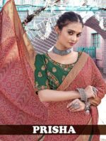 Thumbnail Moss Georgette Bandhini saree