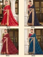 Catalogue Moss Georgette Batik Bandhej saree