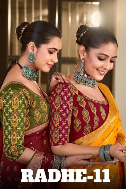 Thumbnail Moss Georgette Batik Bandhej saree