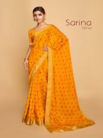 Mari Gold PC Moss Fancy Printed saree