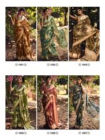 Catalogue Dull Moss Brasso Fancy Printed saree