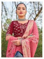 Gajjari Dola Silk Bandhini saree