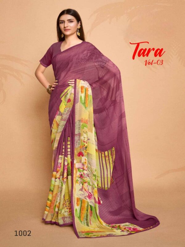 Boysenberry Weightless Fancy Printed saree