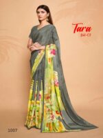 Gray Weightless Fancy Printed saree
