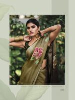 Green Sage Soft Silk Fancy Printed saree