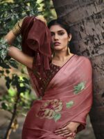 Orchid Soft Silk Fancy Printed saree