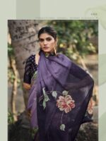 Purple Plum Soft Silk Fancy Printed saree
