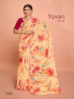 Jasmine Georgette Fancy Printed saree