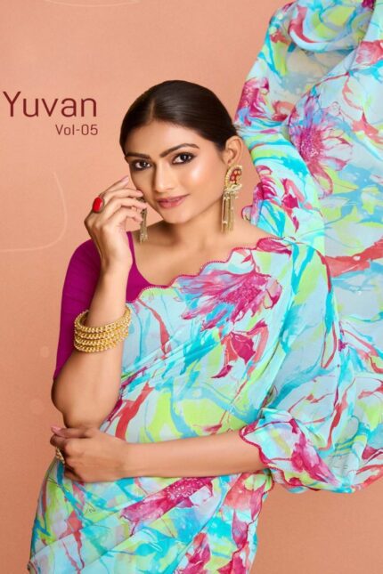 Thumbnail Georgette Fancy Printed saree